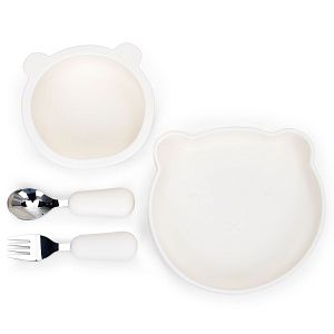 Набір силіконового посуду ME 1174-1 Bear Cream