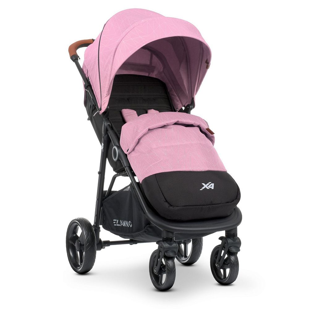 Коляска прогулочная ME 1024 X4 Pink Lines