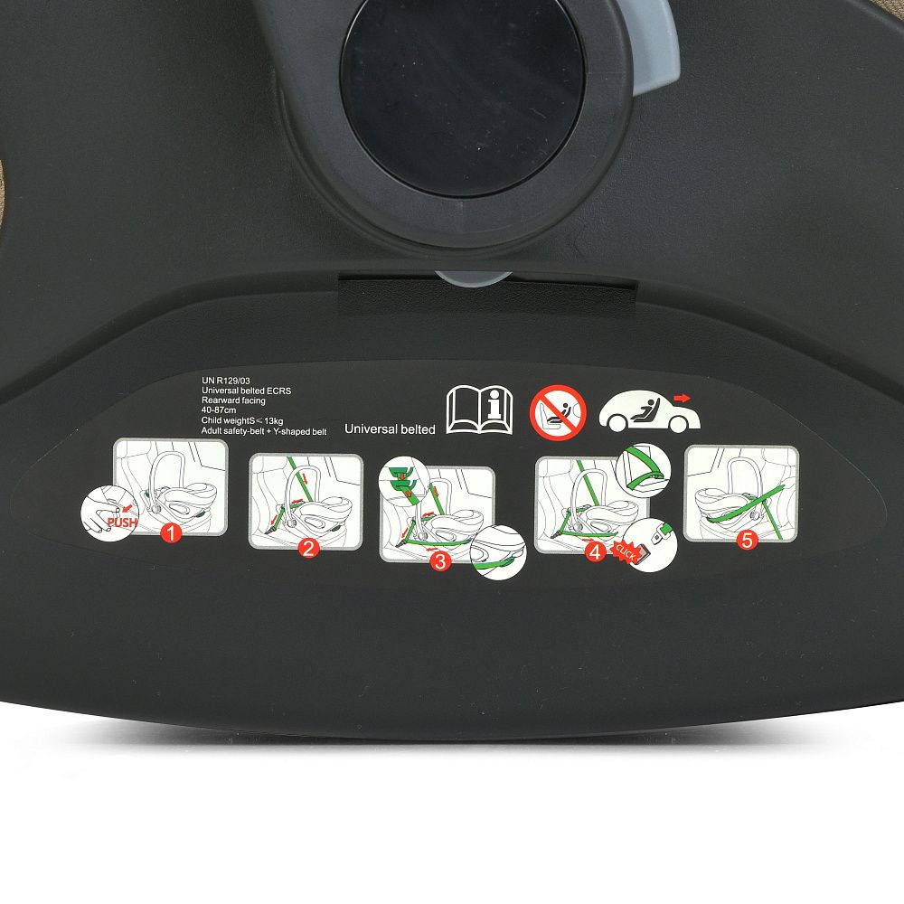 Автокрісло дитяче El Camino i-FIX+ ME 1110 Natural Beige