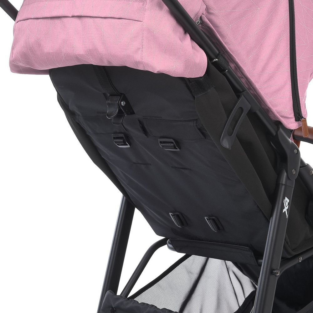 Коляска прогулочная ME 1024 X4 Pink Lines