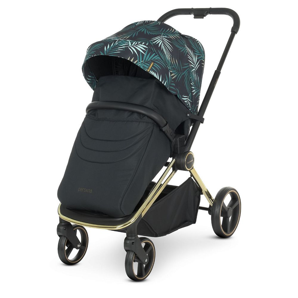 Коляска универсальная 2в1 ME 1091-G PERSONA Black Green Palm