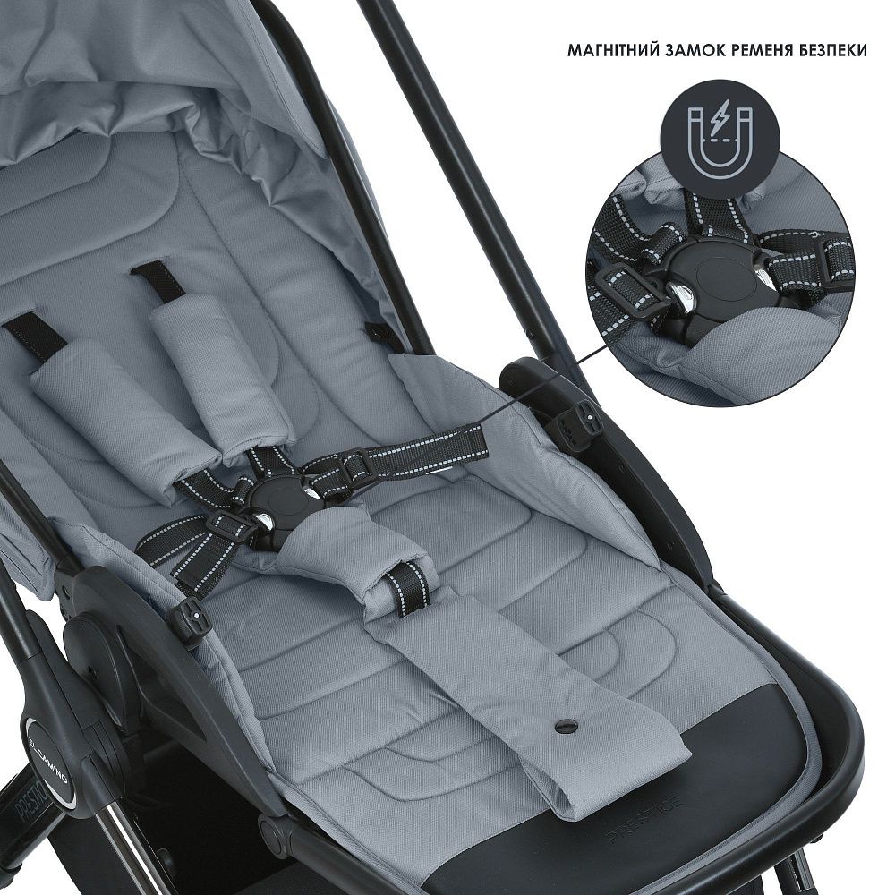Коляска универсальная 2в1 ME 1124-2 PRESTIGE Frost Gray