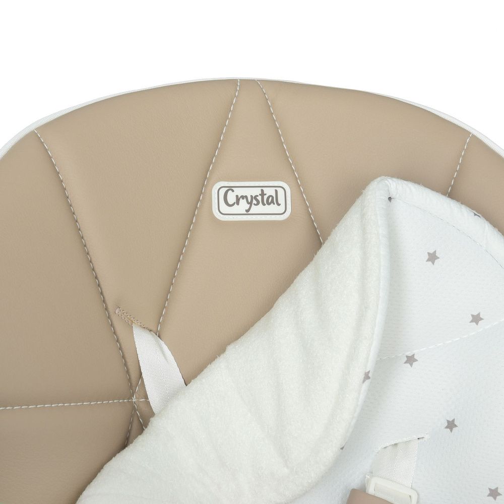 Стільчик для годування ME 1037 CRYSTAL Stars Latte