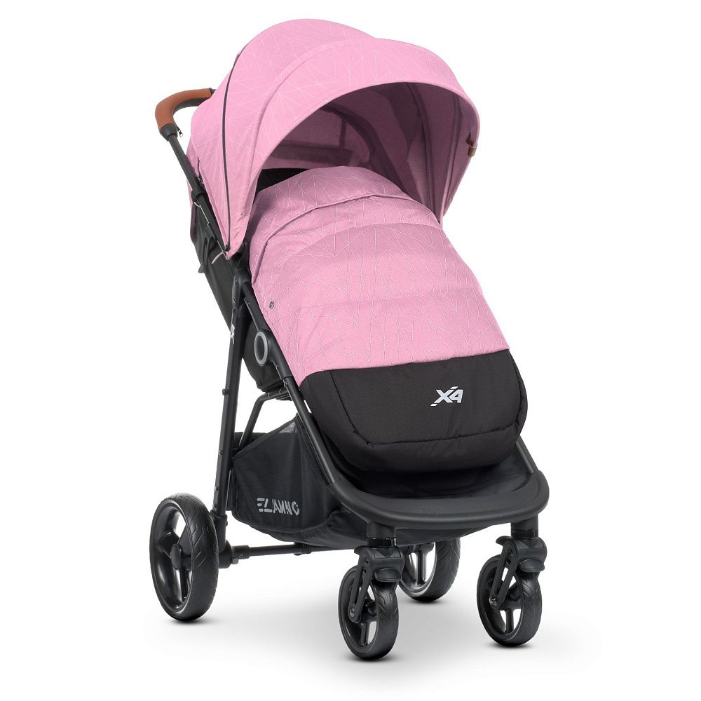 Коляска прогулочная ME 1024 X4 Pink Lines